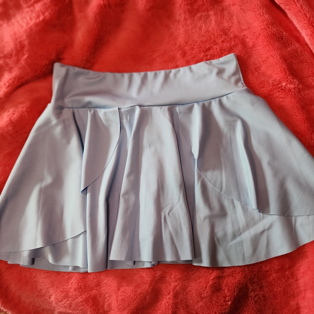 Elegant Blue Women's Skirt With Inlined Shorts